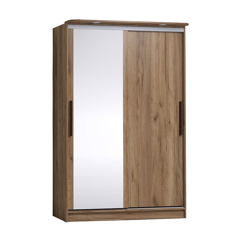 Шкаф-купе Strike/Страйк Зеркало/ЛДСП 1350 Дуб табачный